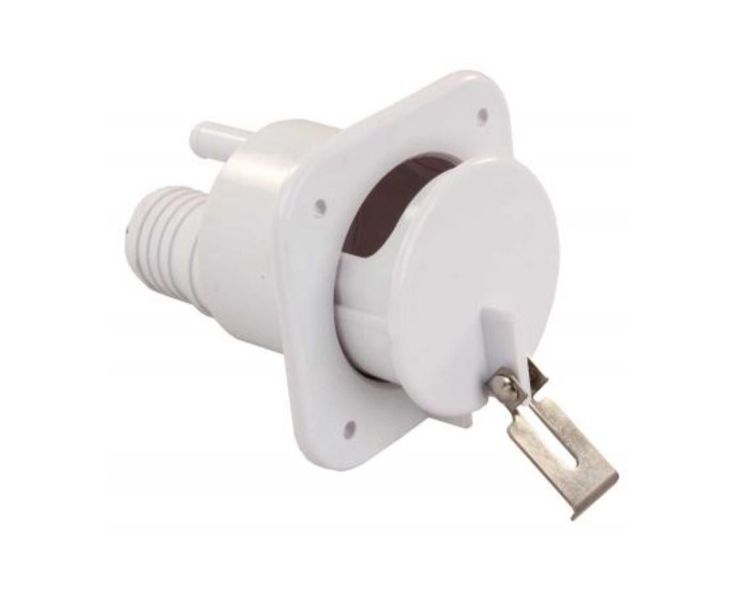JR Products Recessed Mount Gravity Feed Fresh Water Inlet (37525)