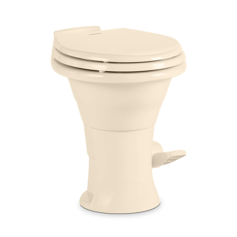 Dometic 310 Series RV Toilet – Bone, 18" Height, Pedal Flush - 302310083
