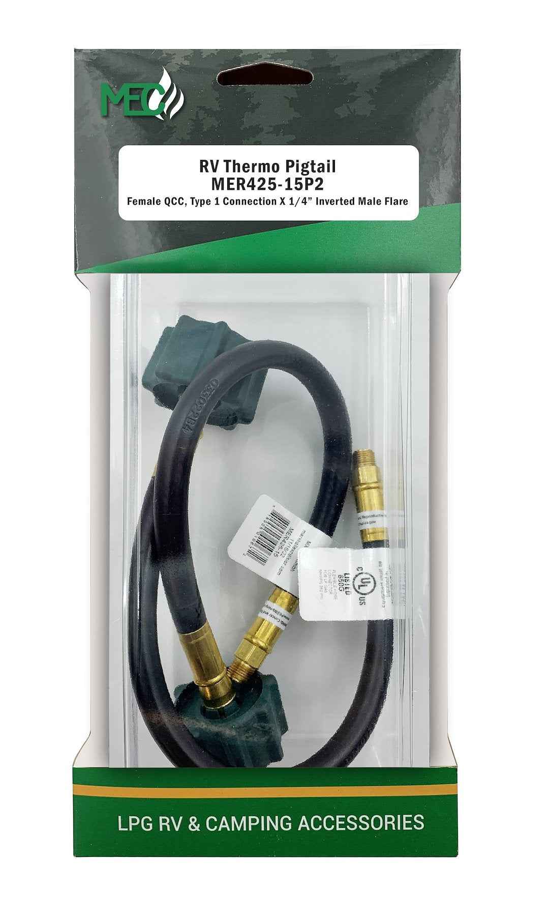 Marshall Excelsior MER425-15P2 Propane Hose Pair - 15 in