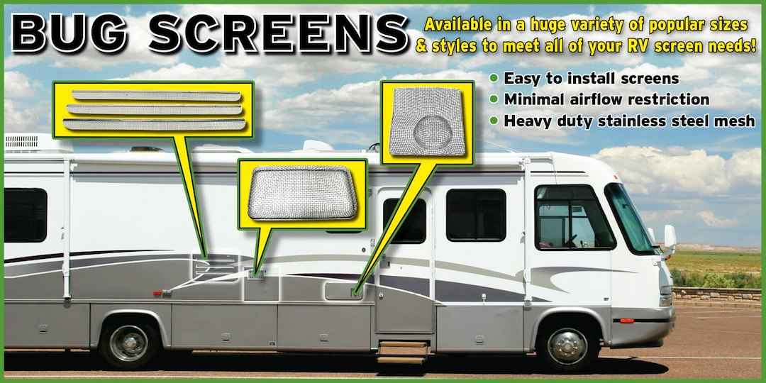 Valterra A10-1310VP Refrigerator Vent Bug Screens - Set of 3