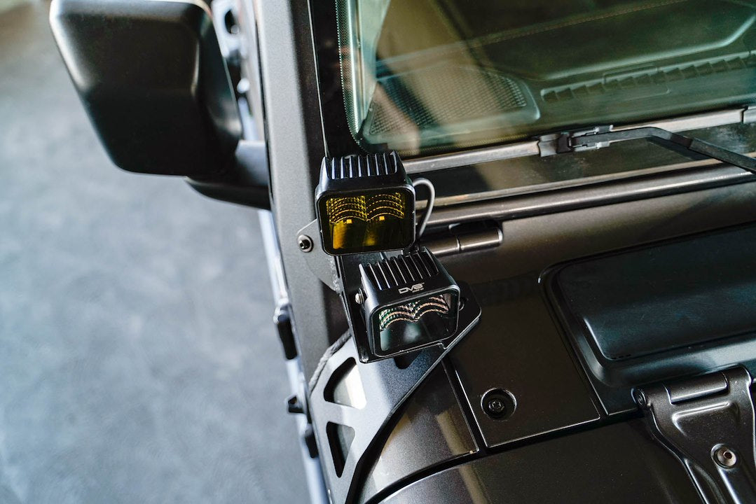 DV8 Offroad LBJL-11 Jeep JL/JT Dual A-Pillar Pod Mount