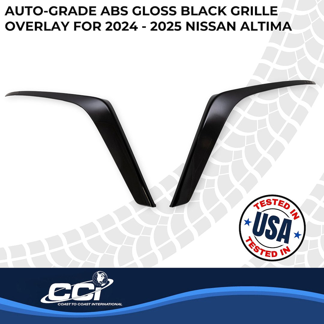 Coast To Coast GI207BLK Gloss Black Bar Grille Overlay Pair - image 3