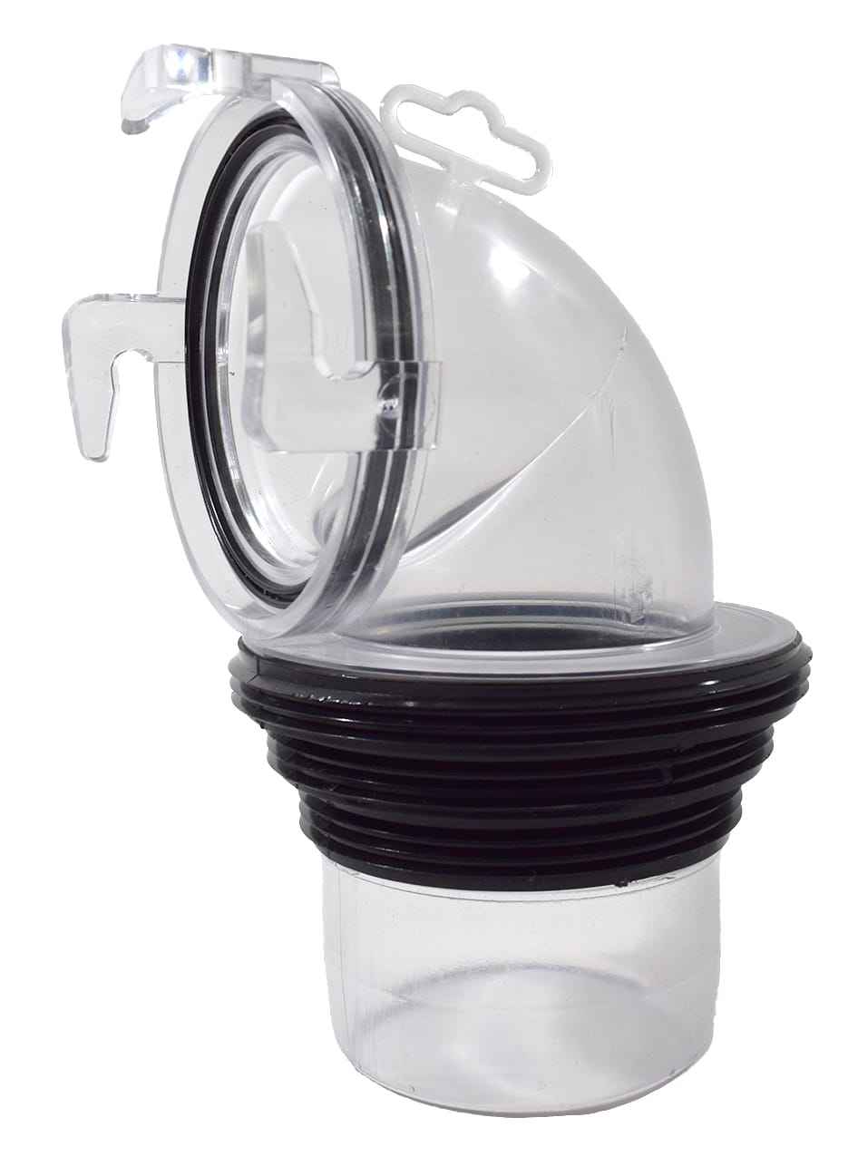 Valterra F023112CLB Clear 90-Degree Bayonet Sewer Connector