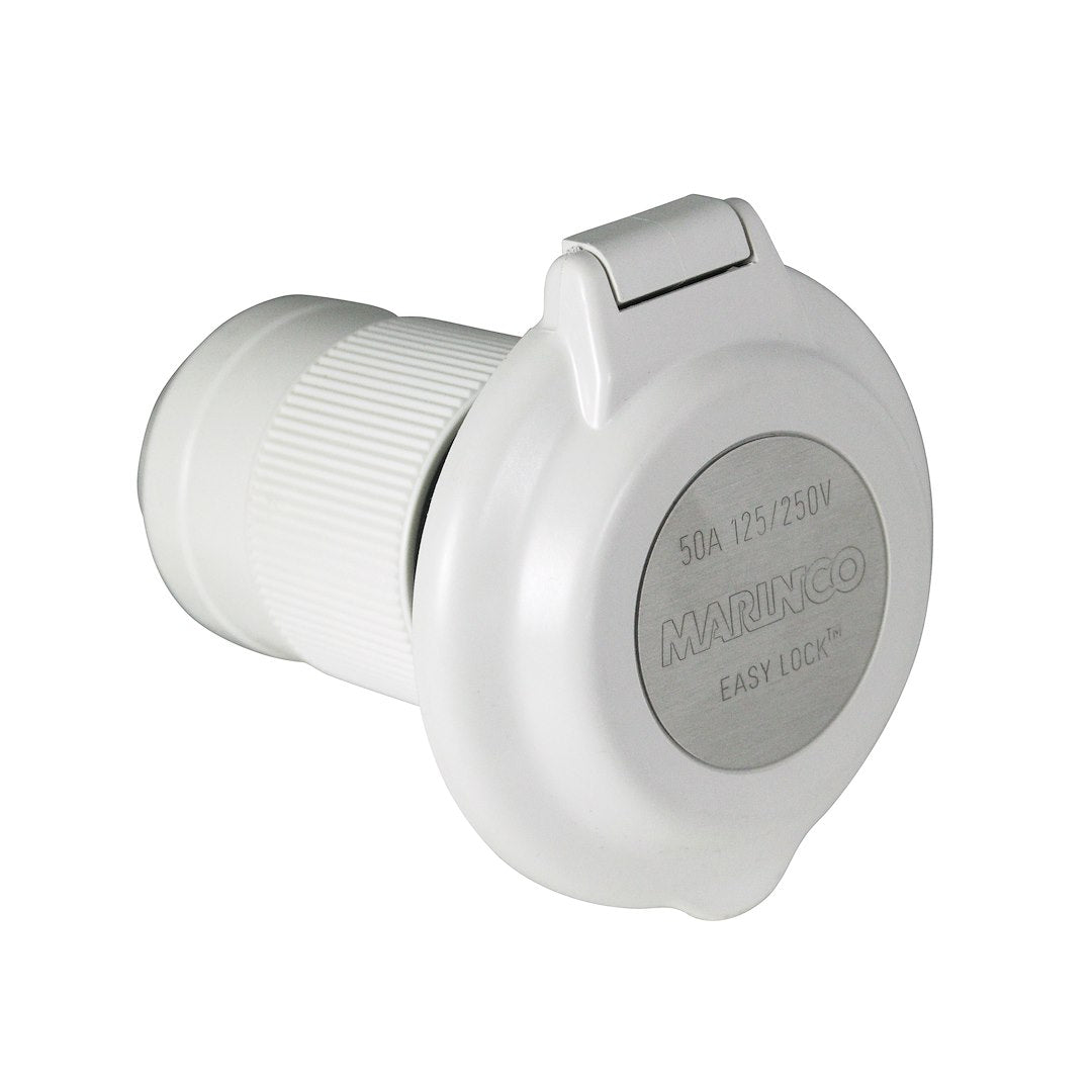 Marinco 6344EL-BRV Power Inlet Port - White