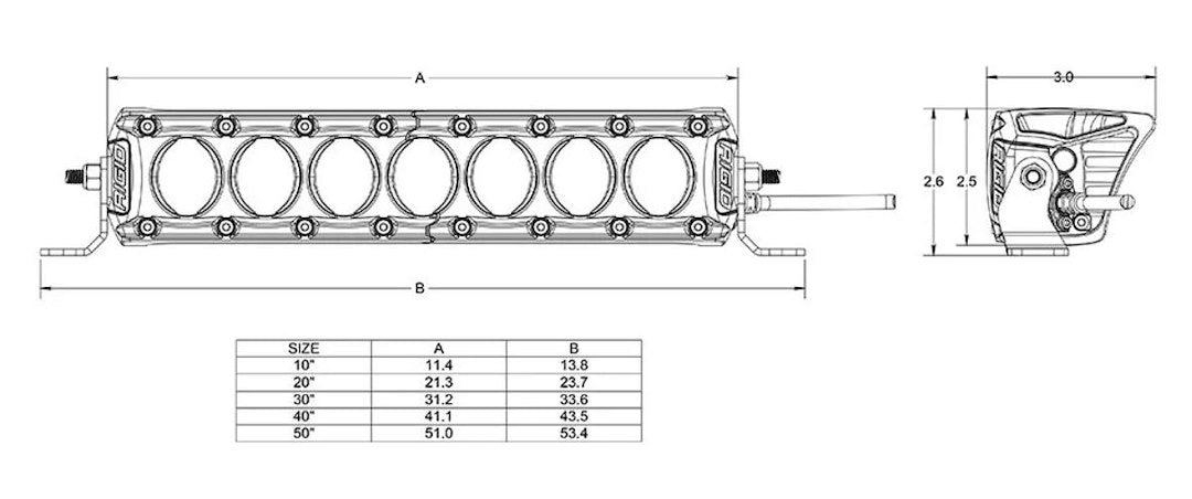 Rigid 430613 Revolve Light Bar with Broad-Spot Optics