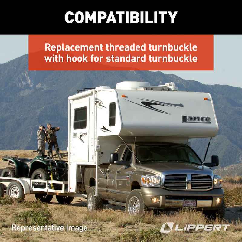 Happijac 182900 Turnbuckle – Stainless Steel Camper Tie Down Rear