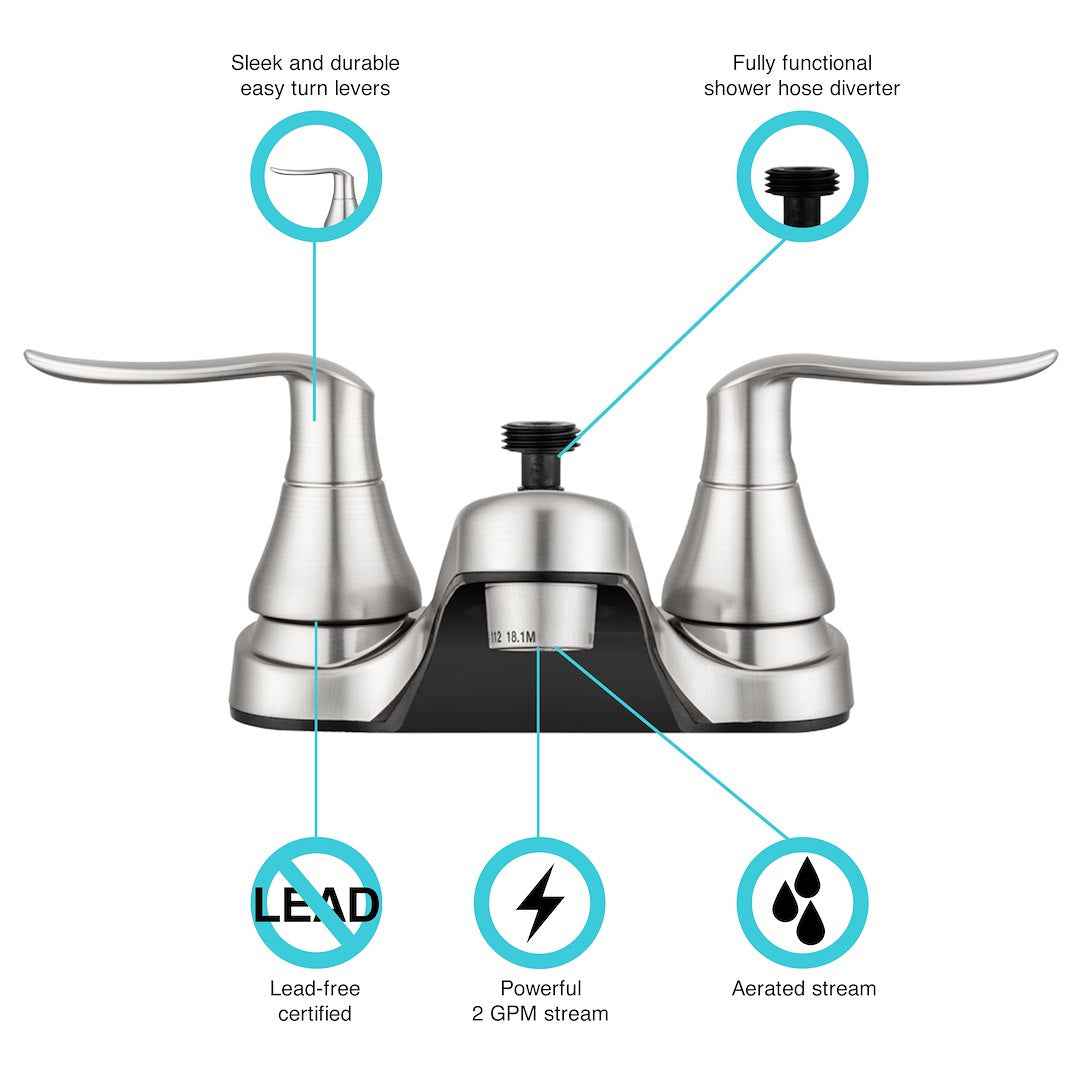 Dura Faucet DFPL720LHS RV Faucet with Shower Outlet