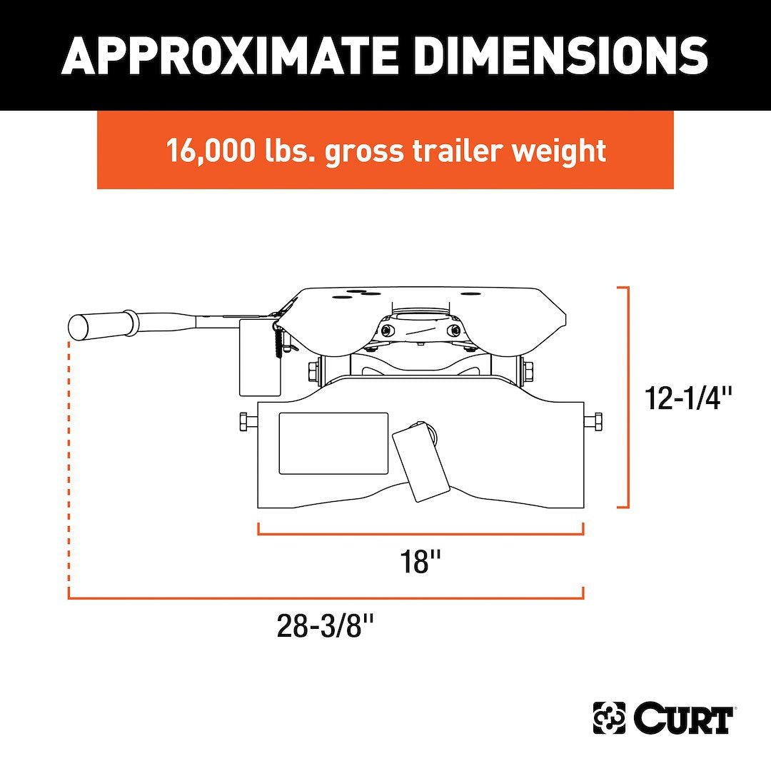 Curt 16520 Fifth Wheel Trailer Hitch Head - image 10