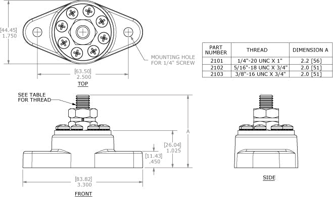 Blue Sea 2101-Bss Busbar Stud - image 2
