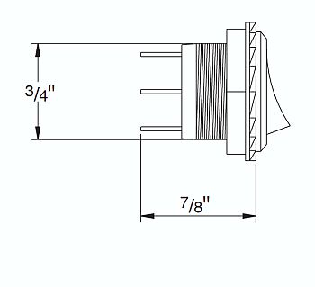 Hella H61922001 On-Off Rocker Switch with Amber LED