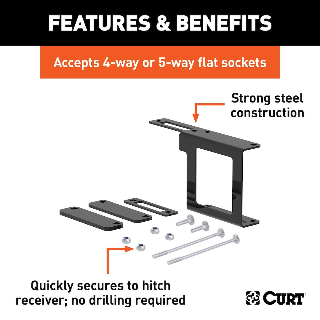 CURT Trailer Wiring Connector Mounting Bracket (58001)