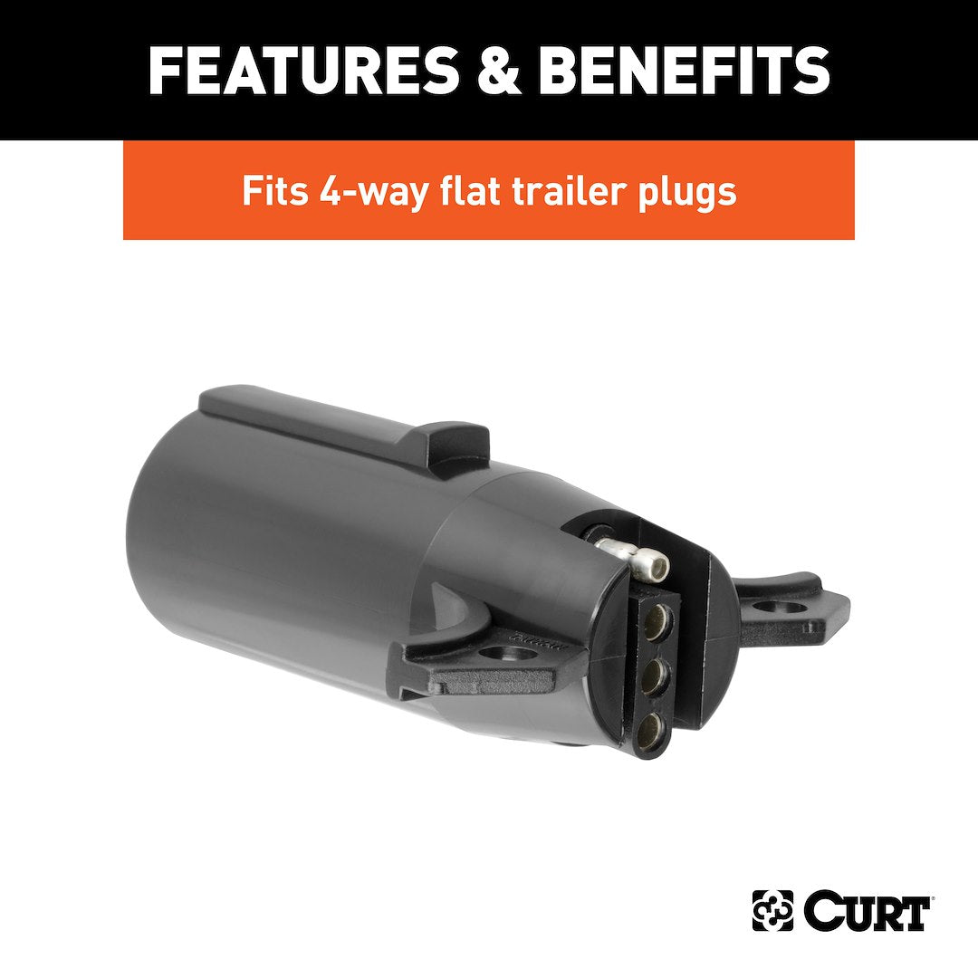 CURT Trailer Wiring Connector Adapter (57041) – Material: Plastic