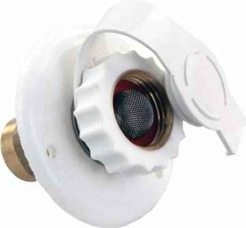 JR Products 62135 Fresh-Water Inlet with Check Valve - White