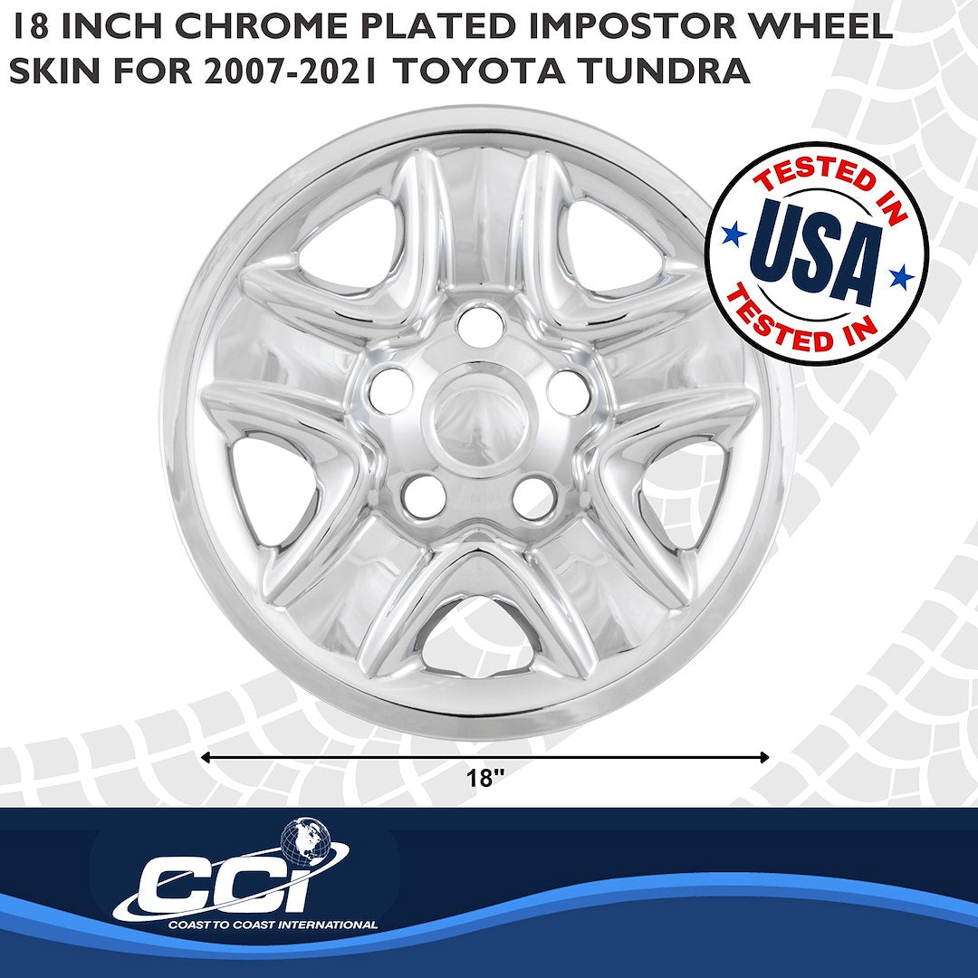 Coast To Coast IMP77XN 18-Inch Chrome Tundra Wheel Skins - image 3