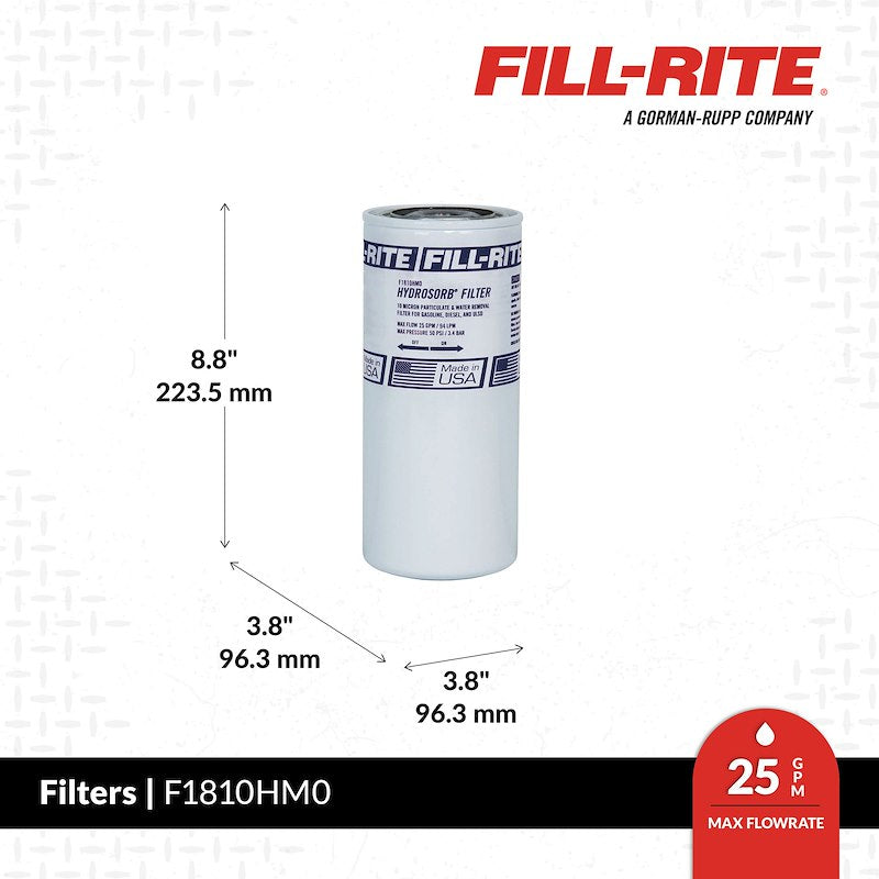 Fill-Rite F1810HM0 10-Micron Water And Particulate Pump Filter