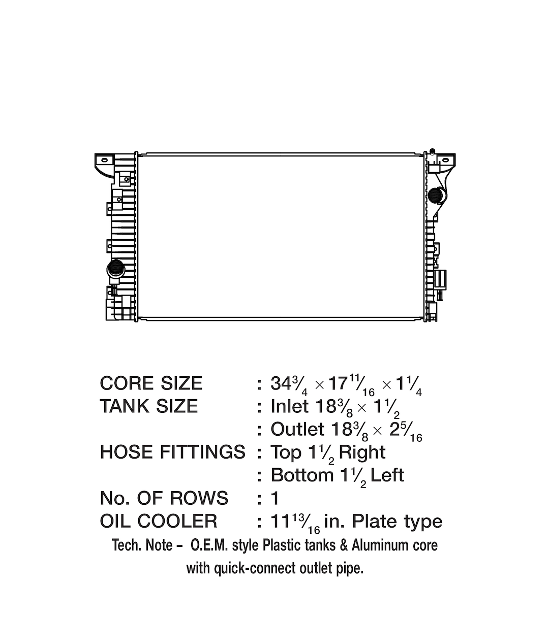 CSF 3744 2015 Ford F-150 Radiator, Top-Right Inlet - image 2