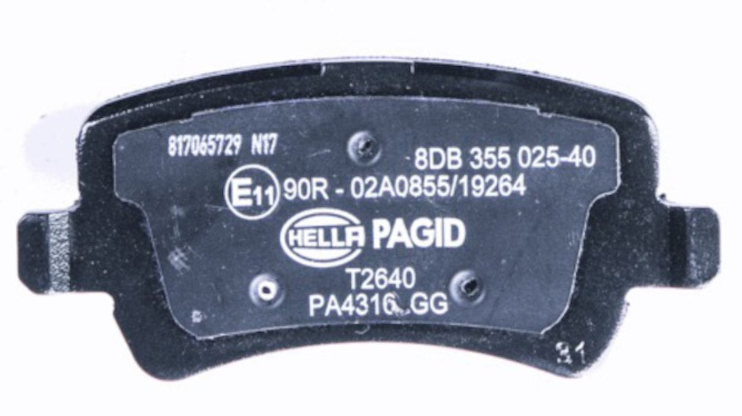 Hella Pagid 355025401 Low-Metallic Disc Brake Pad Set