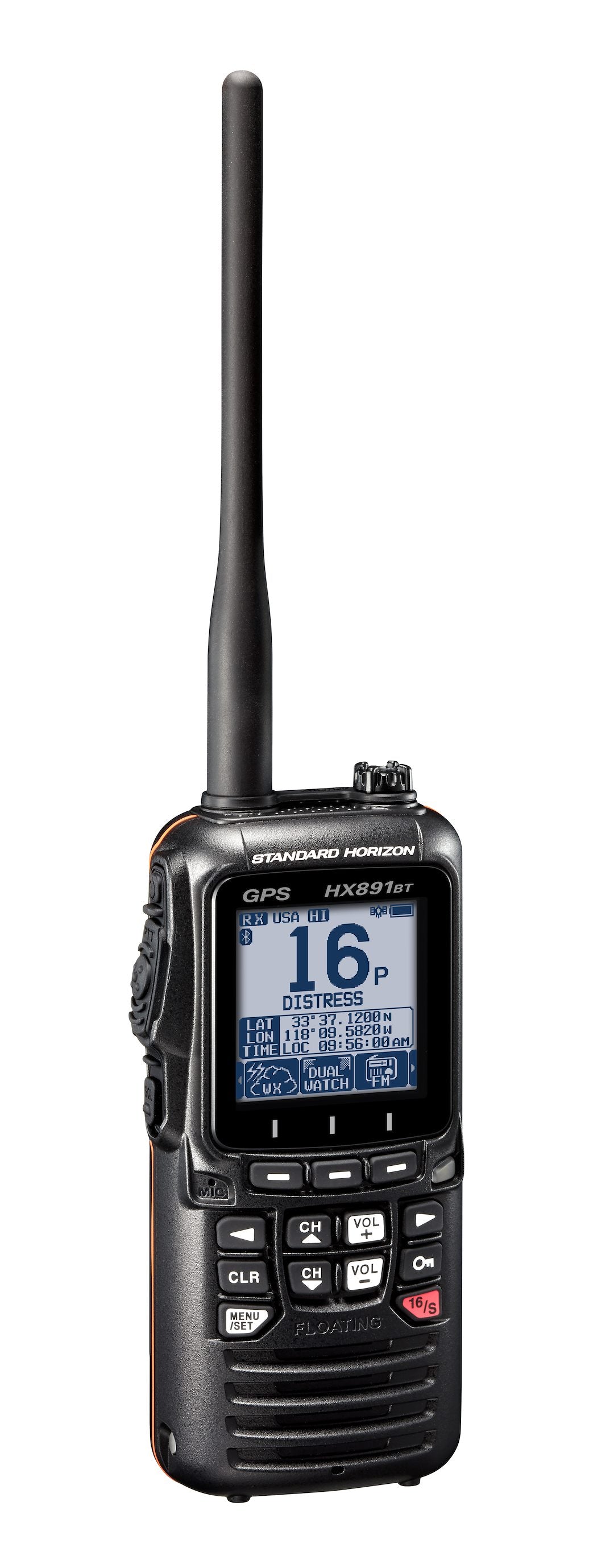Standard Horizon HX891BTBK Handheld VHF/GPS Bluetooth Radio