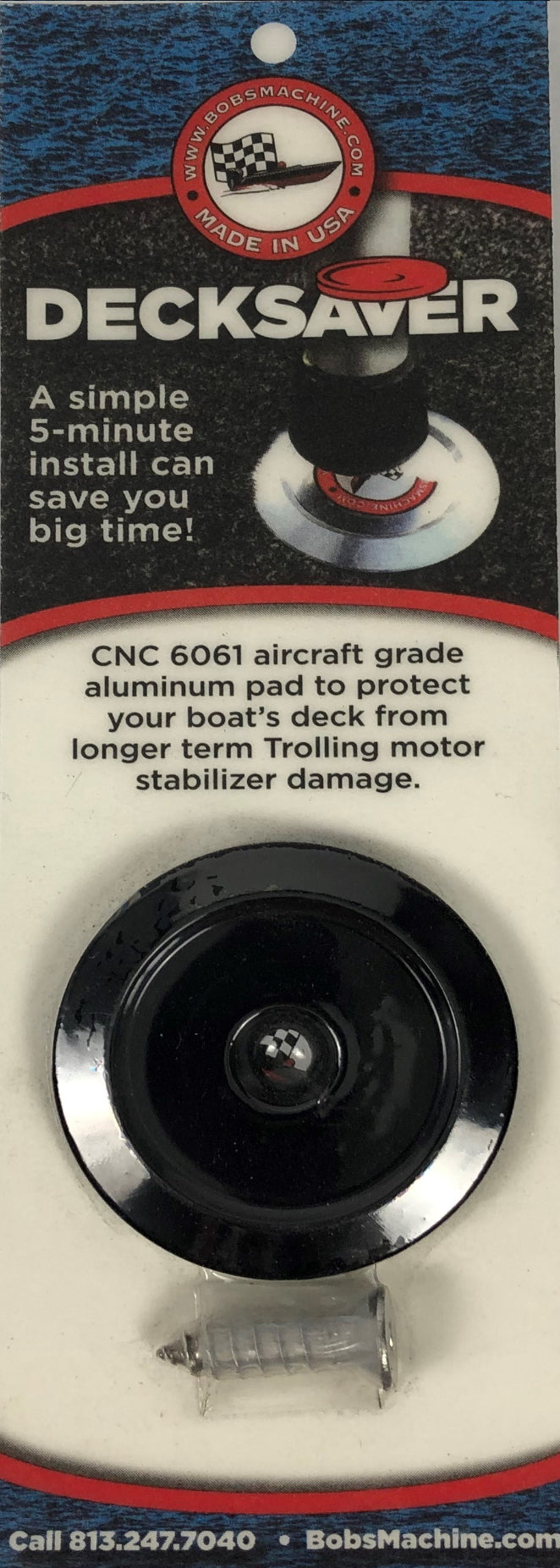 Bobs Machine 311-100000-Pcgblk Trolling Motor Stabilizer Deck Plate - image 2