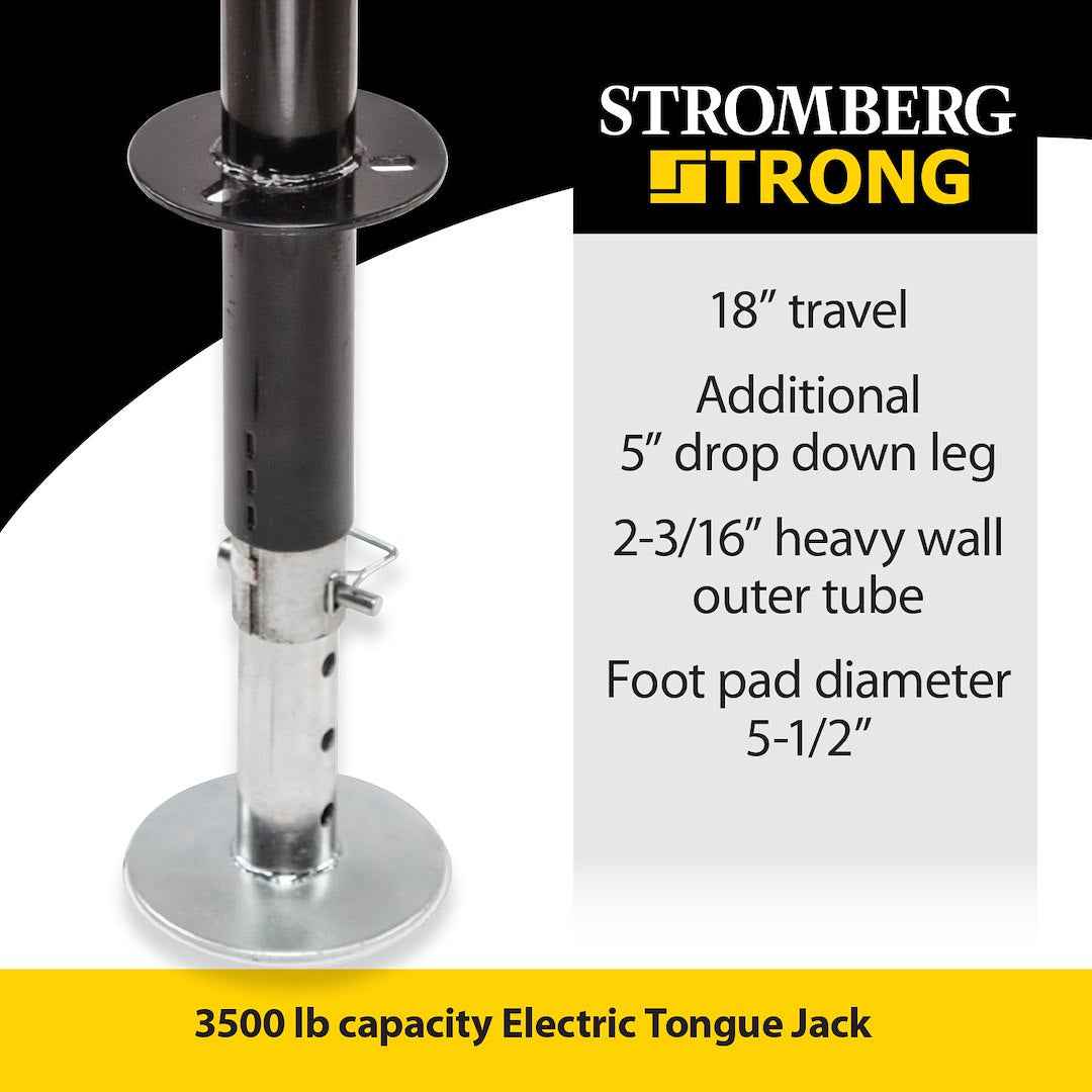 Stromberg Carlson JET-3555 3500 lb Electric Trailer Tongue Jack