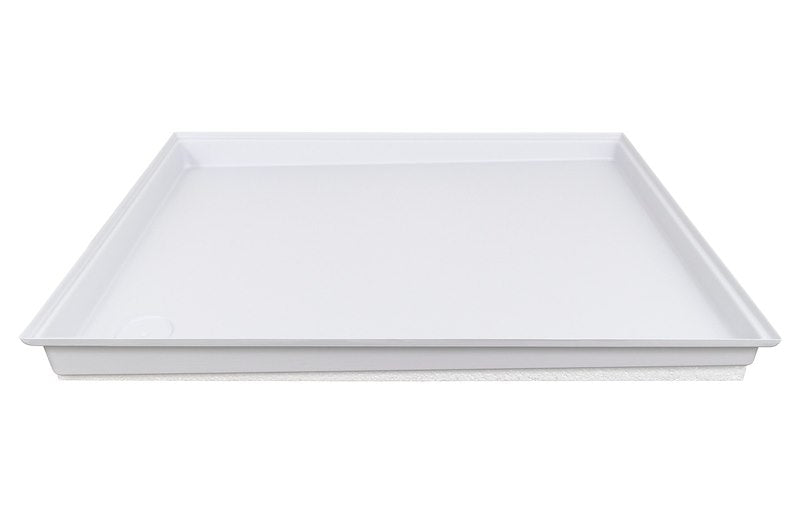 Icon 15037 35" x 26-5/8" RV Shower Pan – Polar White ABS Shower Base