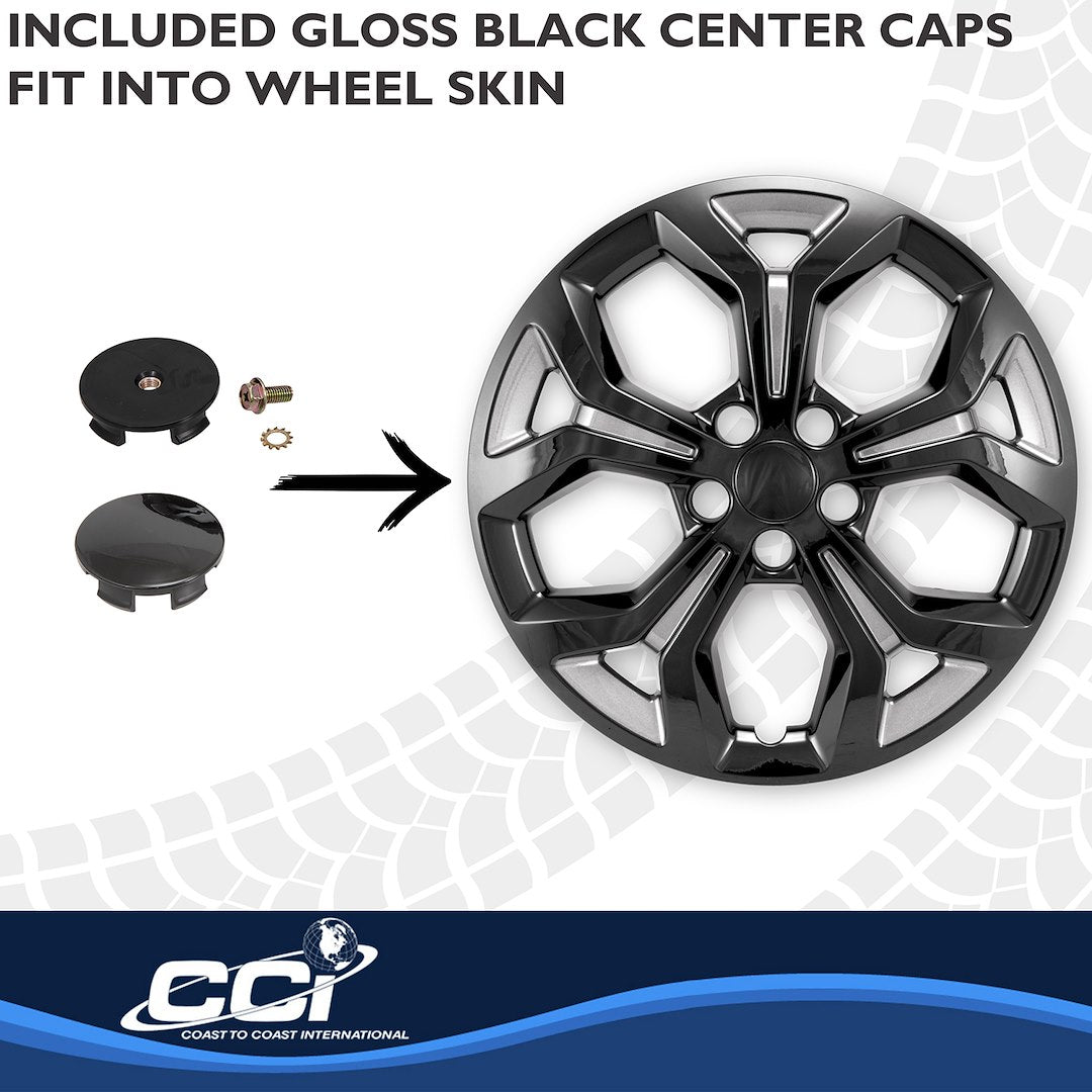 Coast To Coast IMP528CB Silver/Charcoal Chrome Wheel Skins - image 4