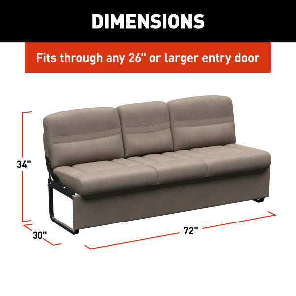 Thomas Payne Jackknife Sleeper Sofa 72 Inch Driftwood Beige 2024044413