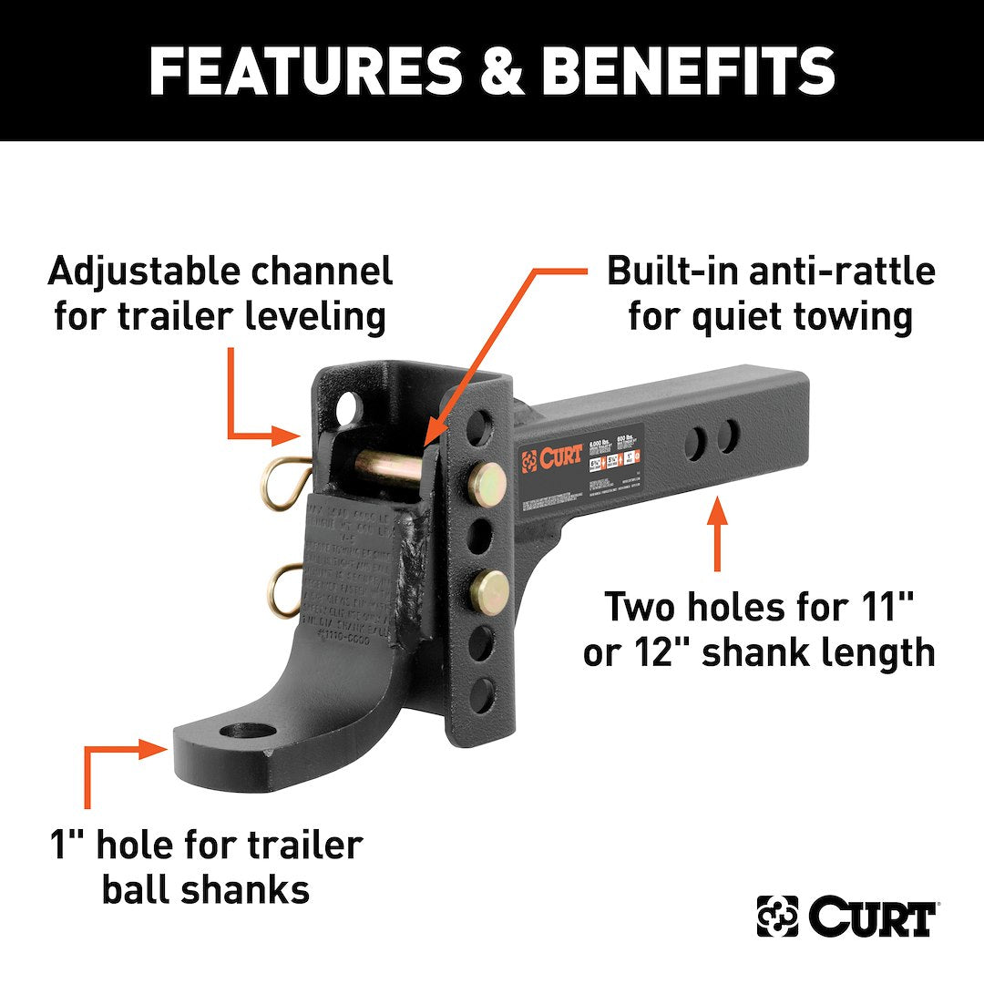 Curt 45901 Trailer Hitch Ball Mount - image 2