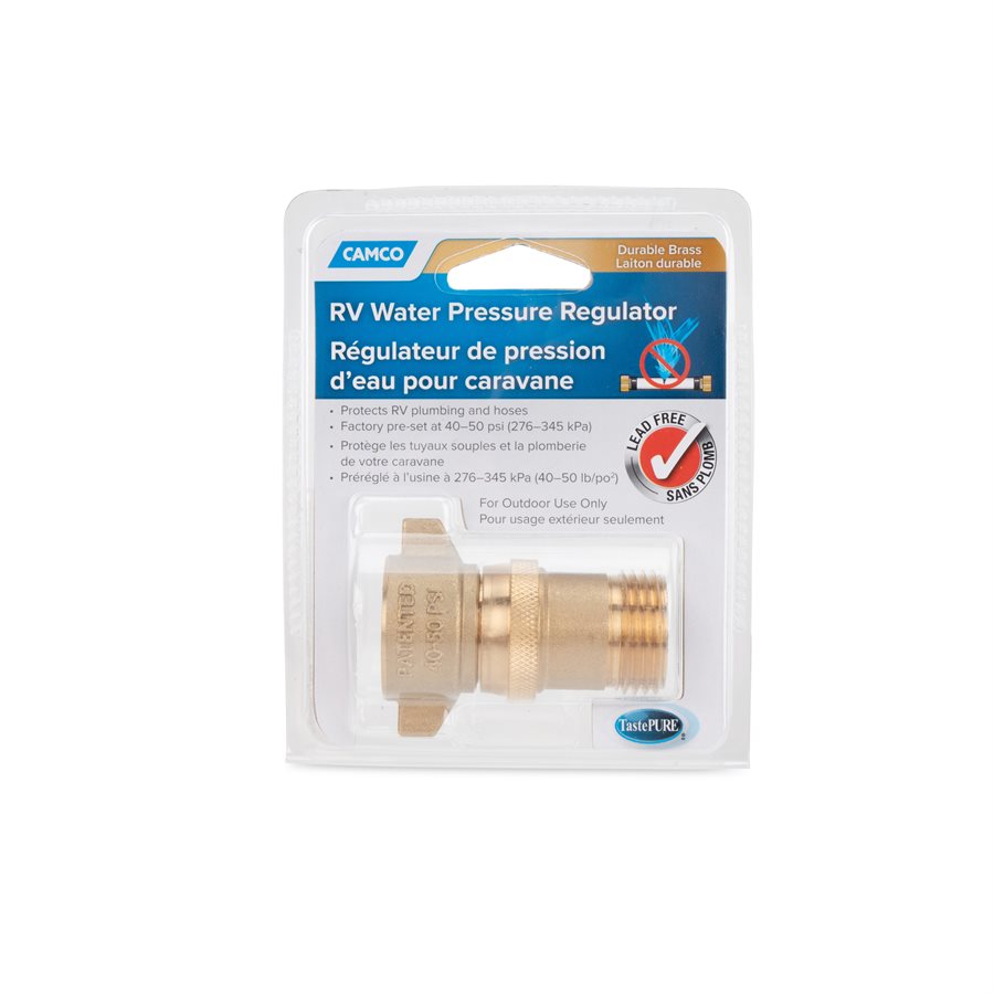 Camco Fresh Water Pressure Regulator (40055) – End Size1: 3/4 Inch