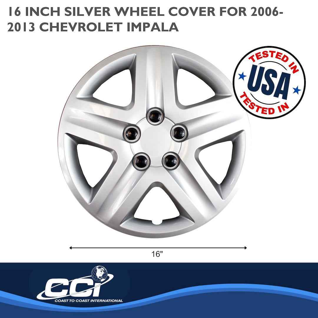 Coast To Coast 43116S Impala 16-Inch Silver Wheel Covers