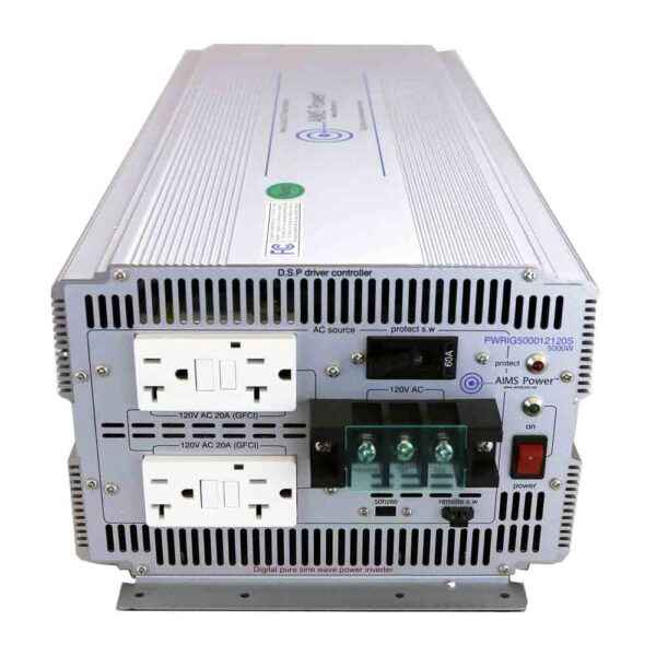 Aims Power 1002781 5000W Power Inverter - 12V DC to 120V AC