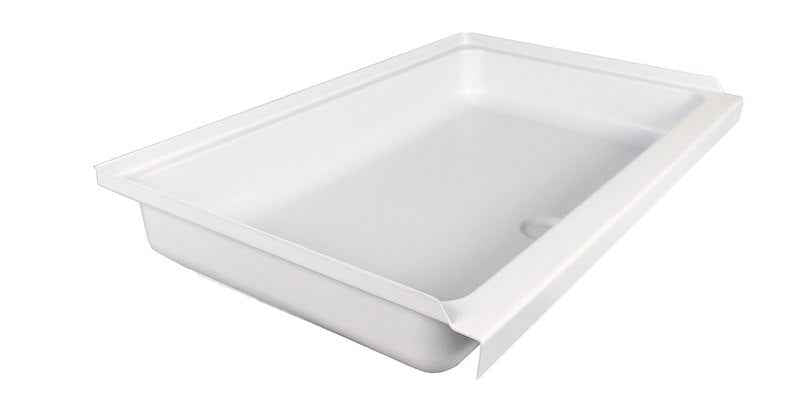 Icon 15242 38" x 23-7/8" RV Shower Pan with Center Drain – Polar White