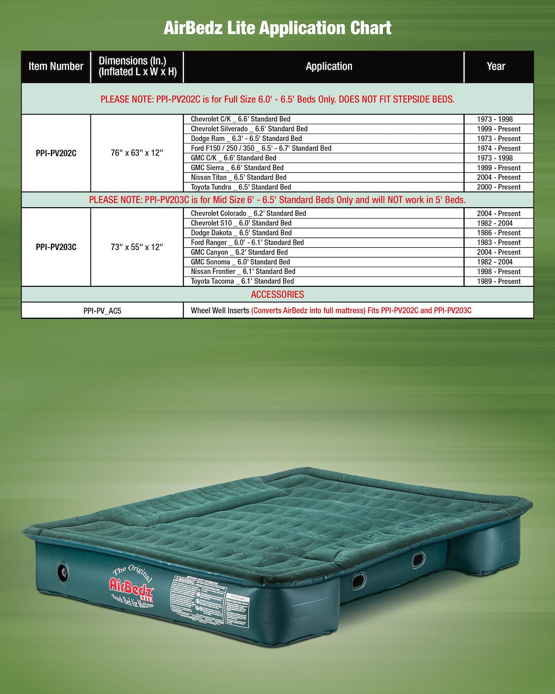 Airbedz By Pittman Outdoors Ppi-Pv203c Truck Bed Air Mattress - image 4