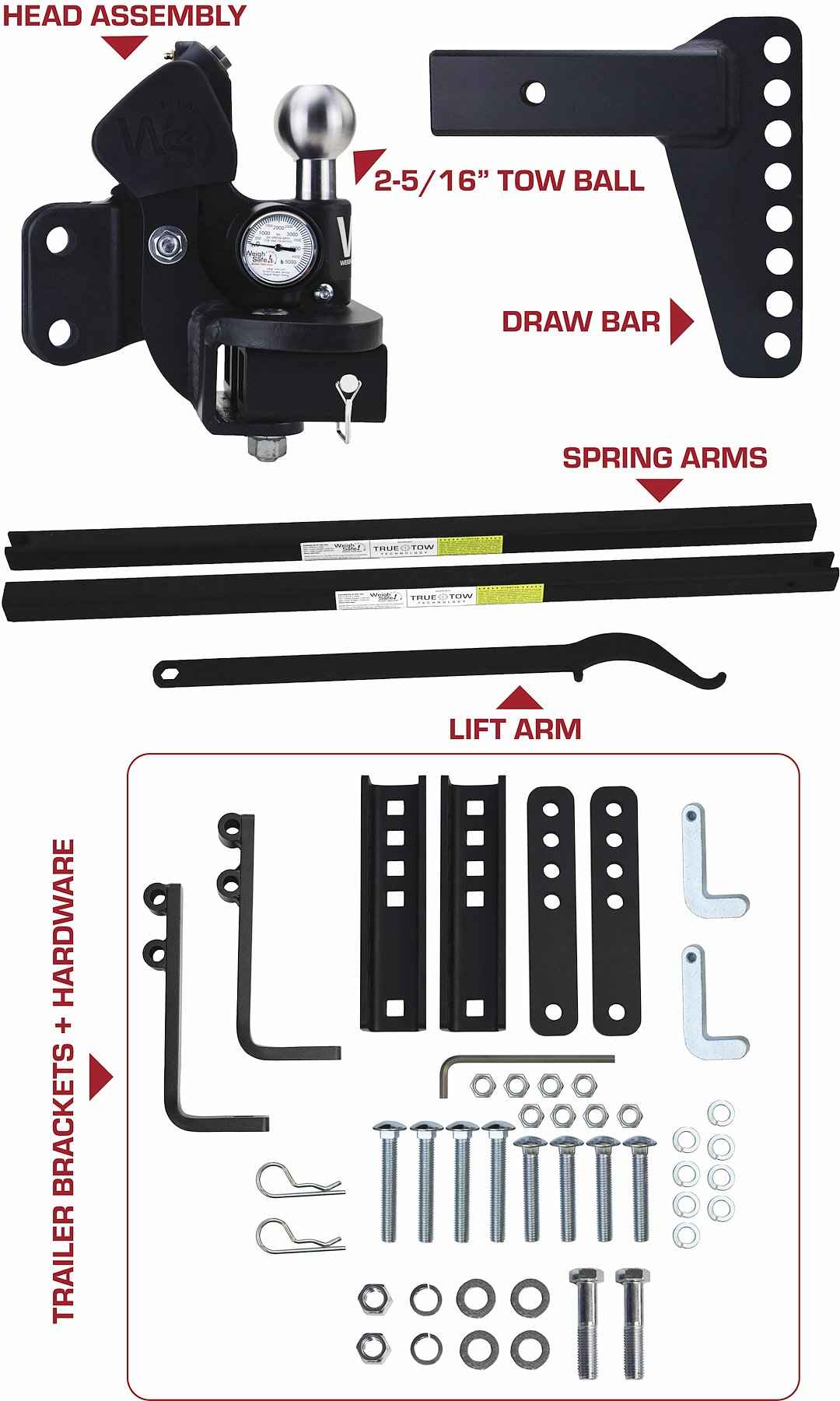 Weigh Safe TTMW6-2 Weight Distribution Hitch - 8500 lb
