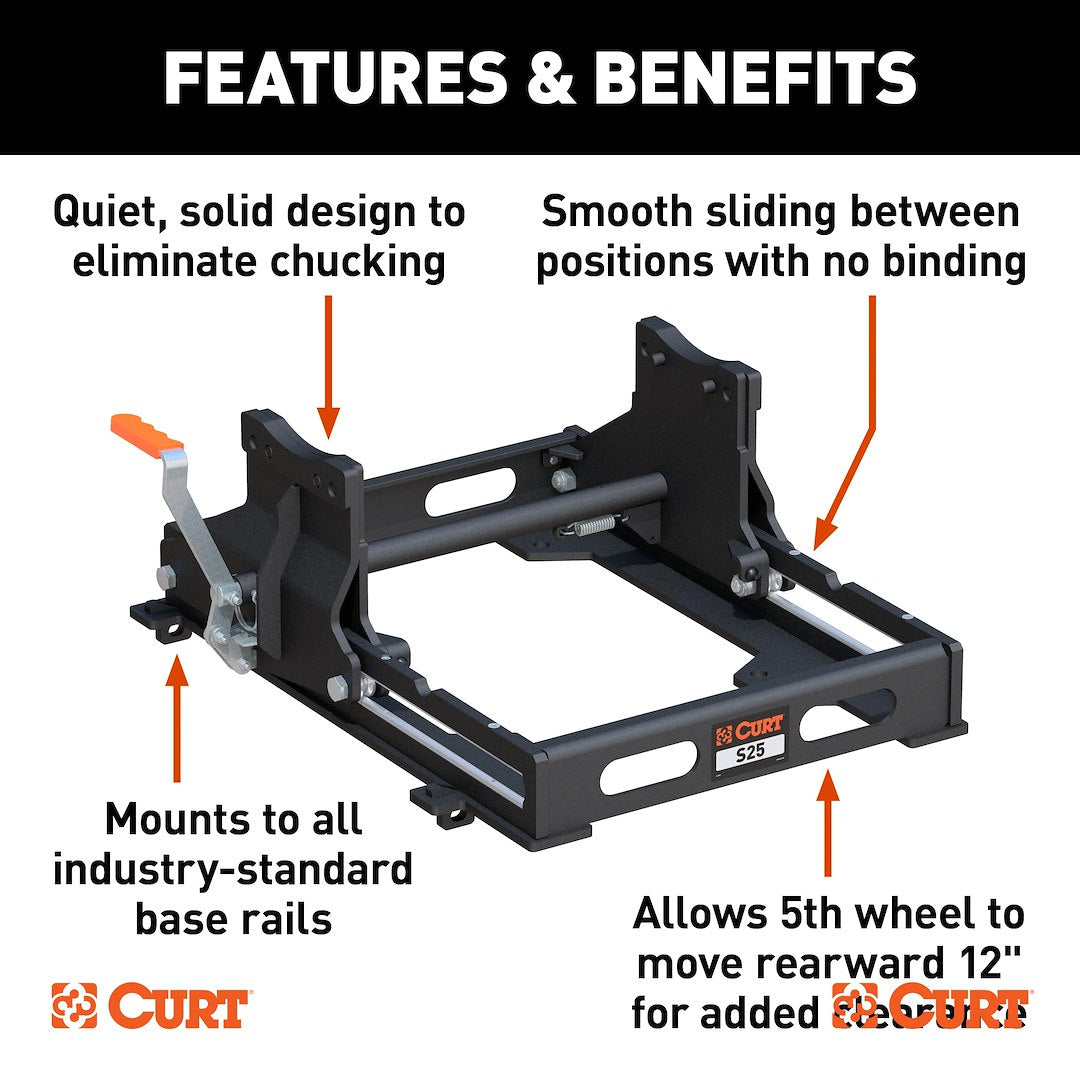 Curt 16574 Fifth Wheel Trailer Hitch Slider - image 2