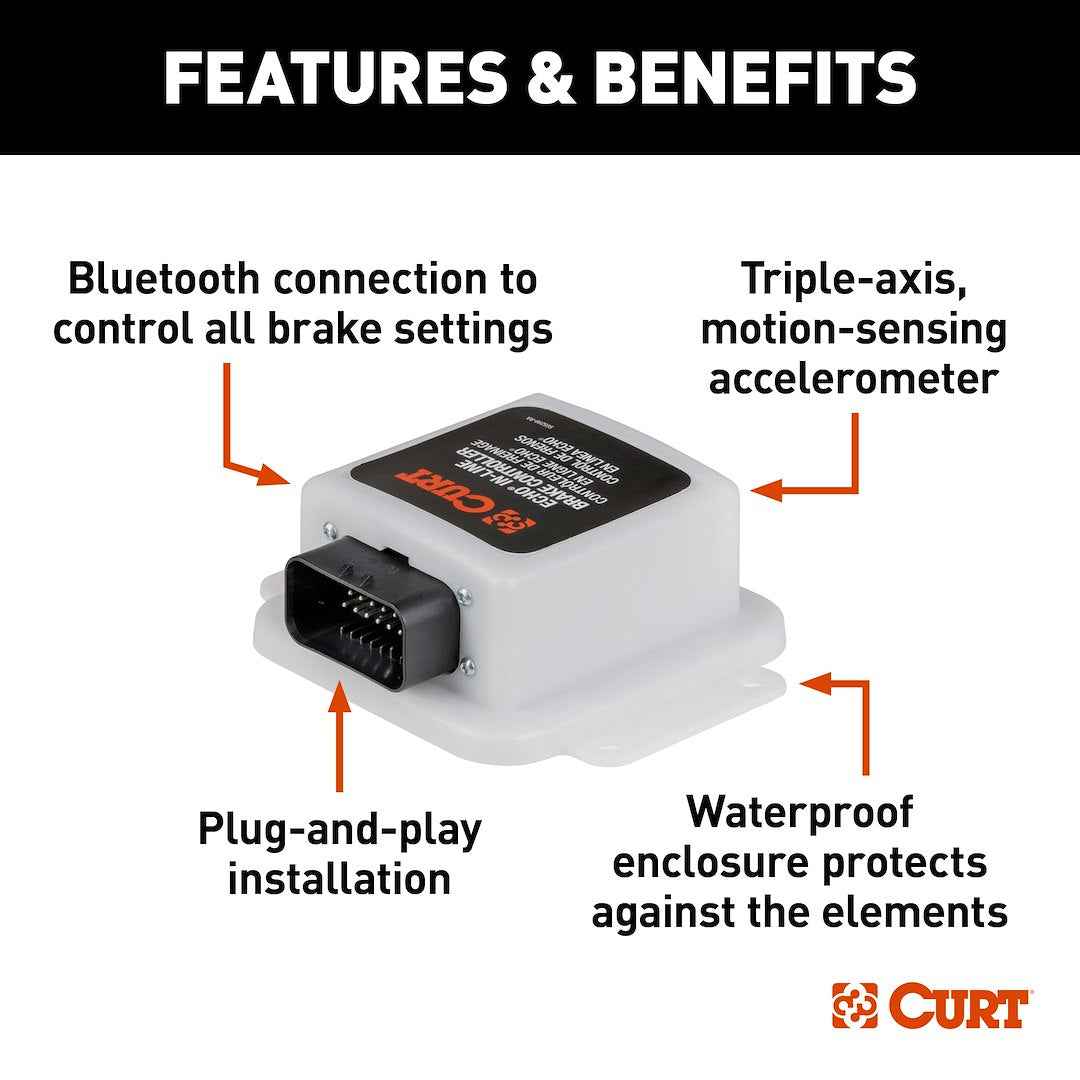 CURT 51200 Echo In-Line Bluetooth Brake Controller