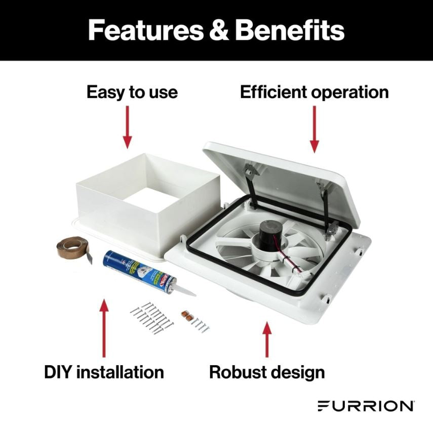 Furrion Llc Fvf14d90r6a-Pw-Am Roof Vent - image 3