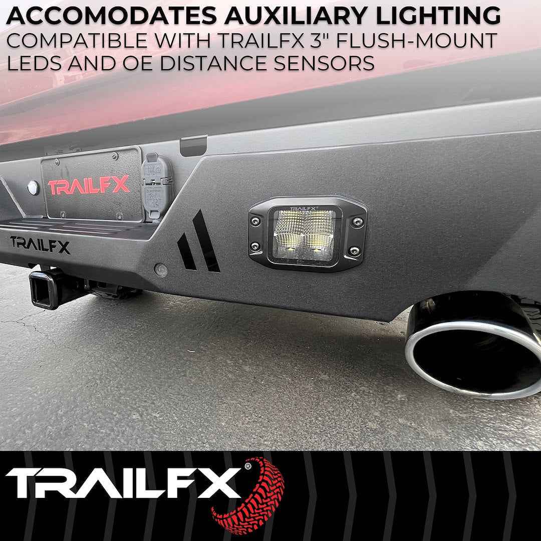 TrailFX RLDB004TI Rear Steel Bumper - Black