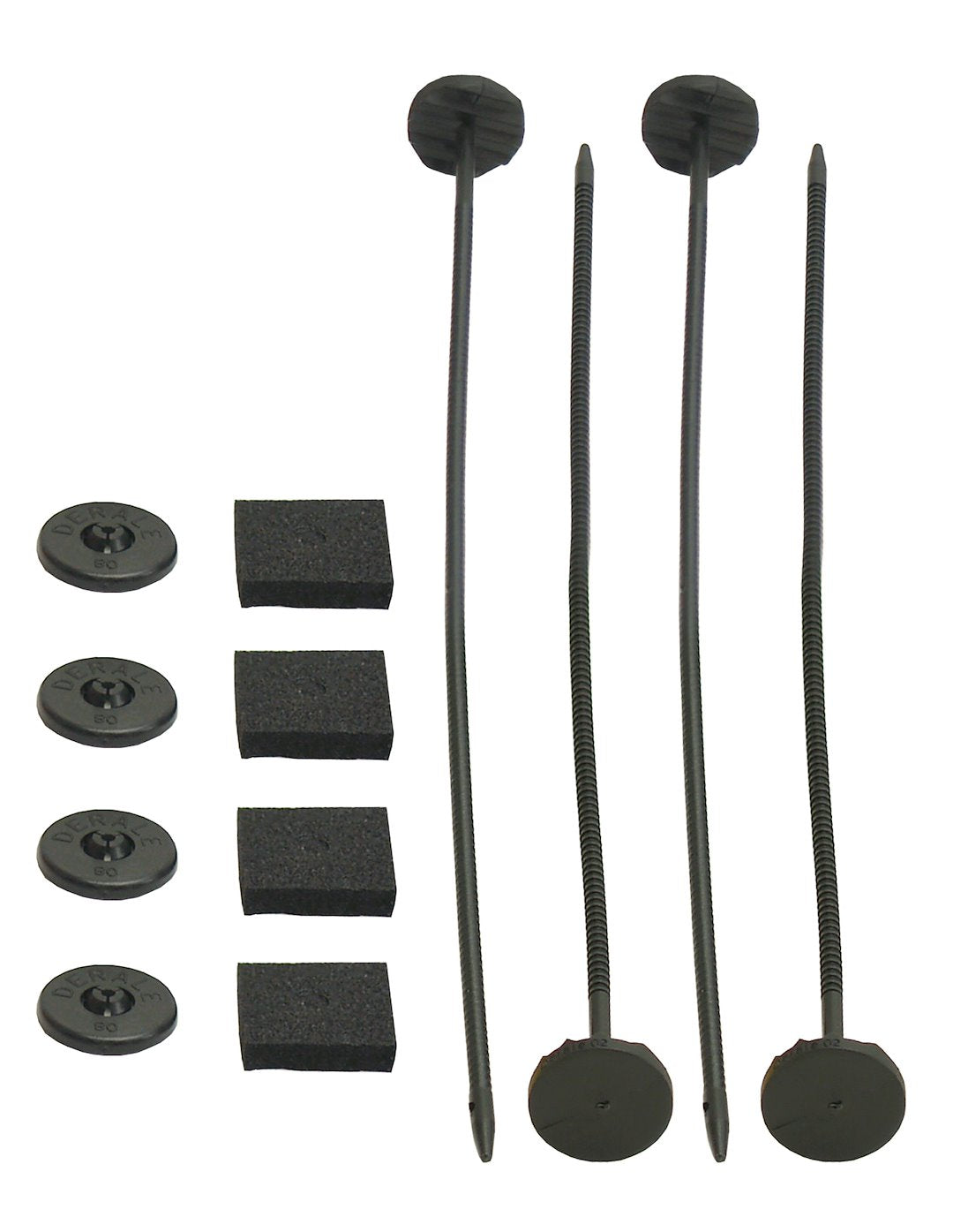 Derale 13001 Plastic Electric Fan Mounting Rods and Pads - image 1
