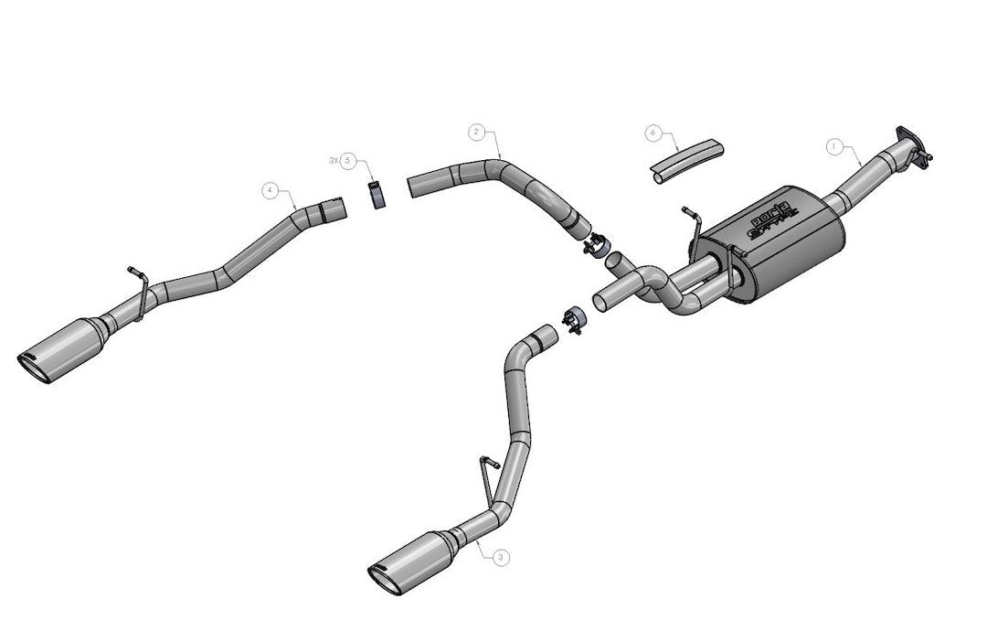 Borla S-Type Cat Back System Single Dual Exhaust System Kit 140752 - image 2