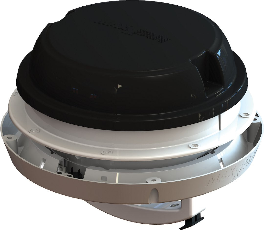 MaxxAir 00-03810B Manual-Lift Roof Vent Fan - Black