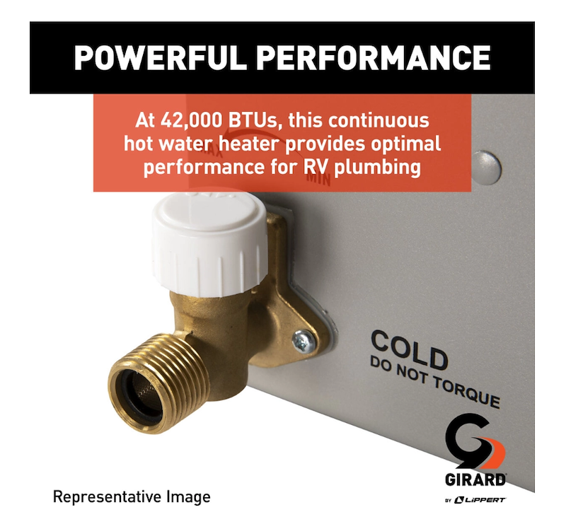 Girard Tankless RV Water Heater 42,000 BTU LP Gas On-Demand 2022107534