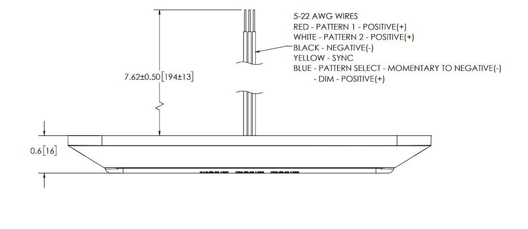 Ecco ED3705AB Six-LED Directional Mini Warning Bar