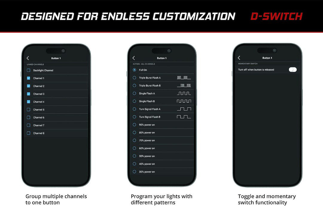 Diode Dynamics DD8373 D-Switch Eight-Channel Panel