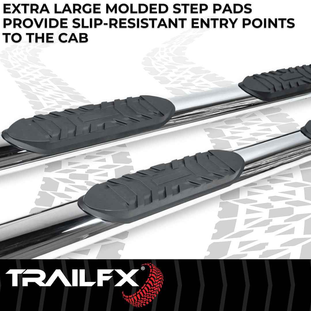 TrailFX A1517S 4 in Nerf Bars for Toyota Tundra 2007–2021