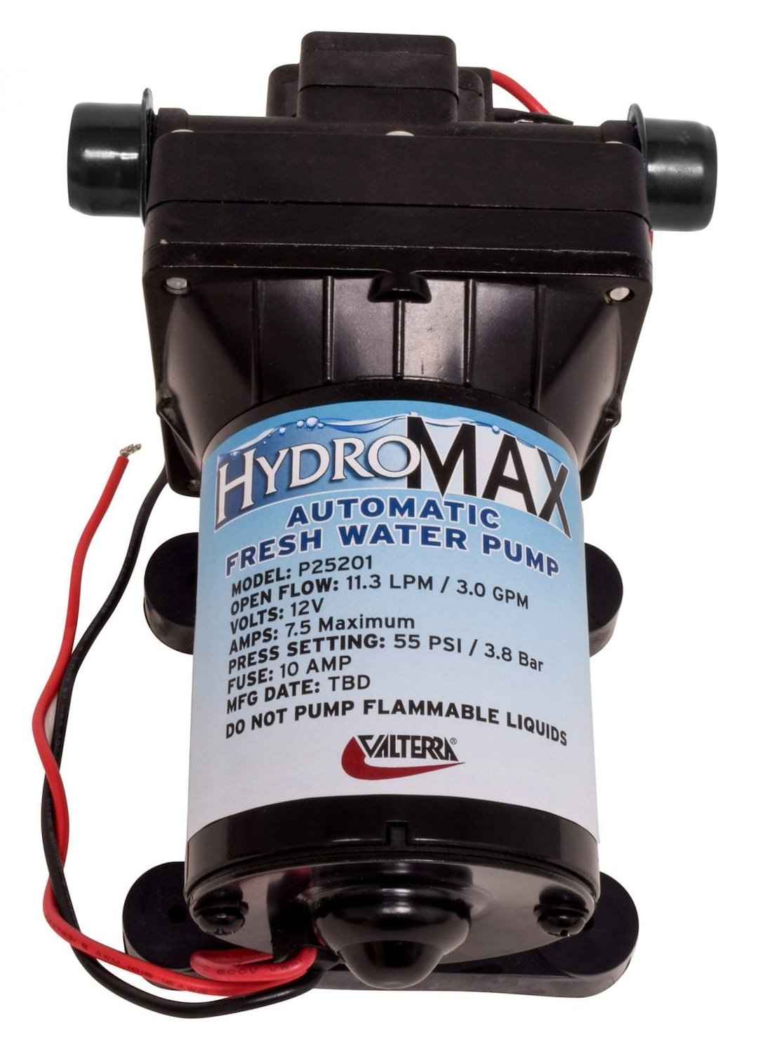 Valterra P25201 12V RV Fresh Water Pump - 3 GPM, 55 PSI