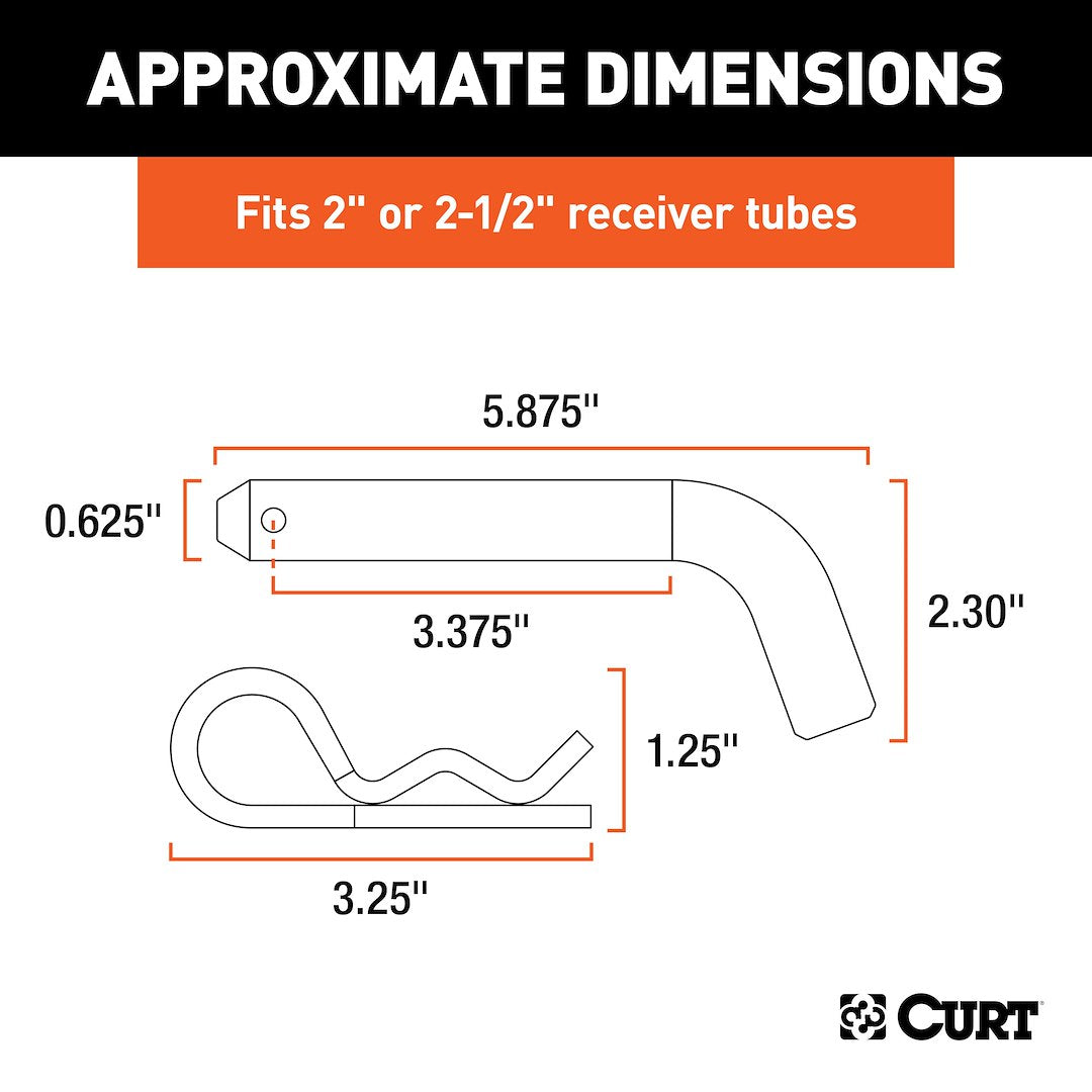 CURT Single Fully Universal 2 Inch/ 2-1/2 Inch Receiver Hitch (21580)