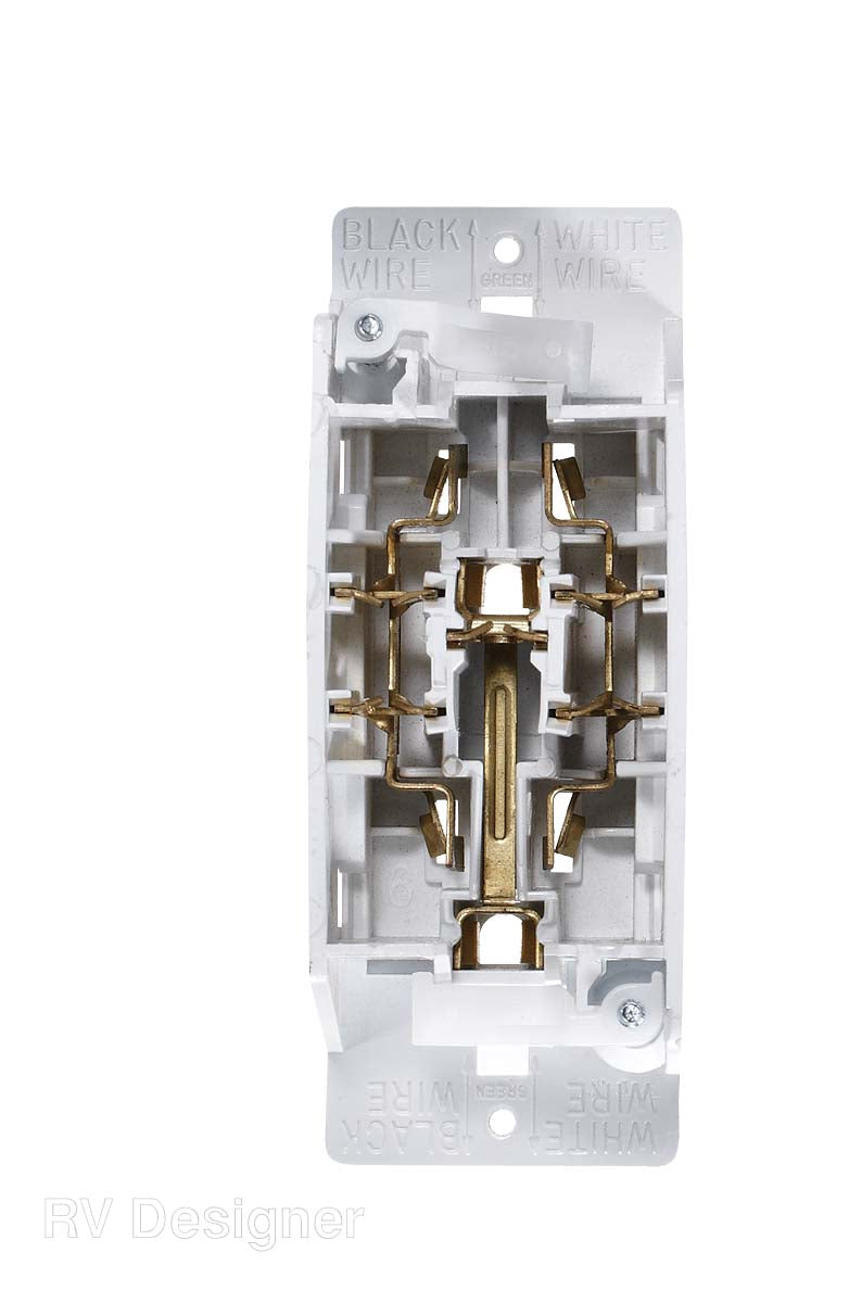 RV Designer Receptacle (S831) – Color: White