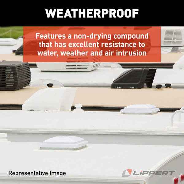 Lippert 862403 White Butyl Tape - 1/8 x 3/4 in, 30-ft Rolls