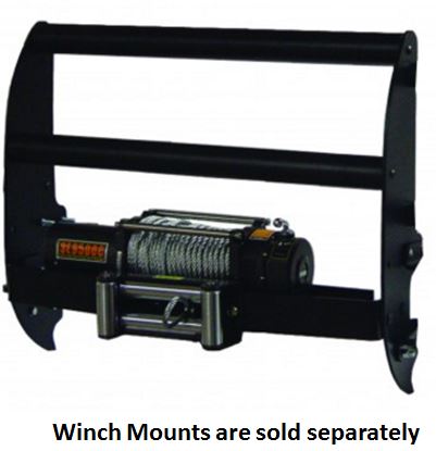Go Industries 33647B Black Steel Winch-System Grille Guard
